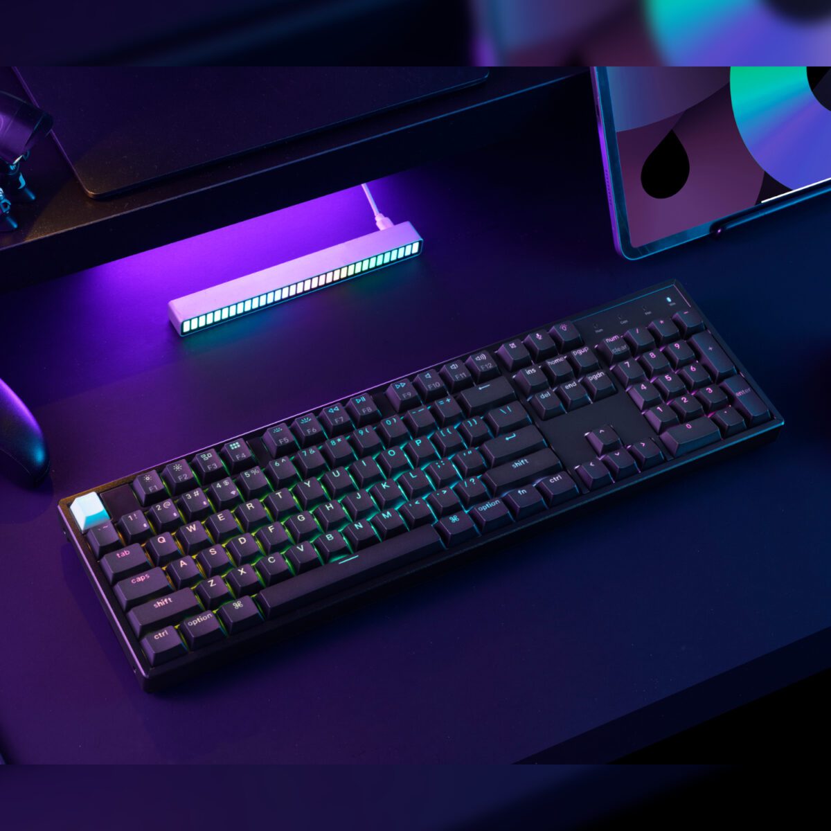 Mnm Box Deals | Keychron K10 He 100% Hot-Swap Gateron Dbl-Rail Nebula Switch Rgb Wireless Keyboard - Black Keychron K10 HE 100% Hot-Swap Gateron Dbl-Rail Nebula Switch RGB Wireless Keyboard - Black - Image 5