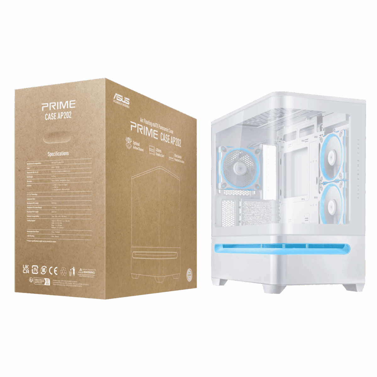 Mnm Box Deals | Asus Prime Ap202 Argb Matx White Chassis ASUS Prime AP202 ARGB mATX White Chassis - Image 7