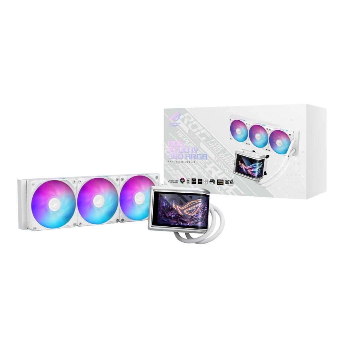 Mnm Box Deals | Asus Rog Ryuo Iv 360 Argb Liquid Cpu Cooler White Edition ASUS ROG RYUO IV 360 ARGB Liquid CPU Cooler White Edition