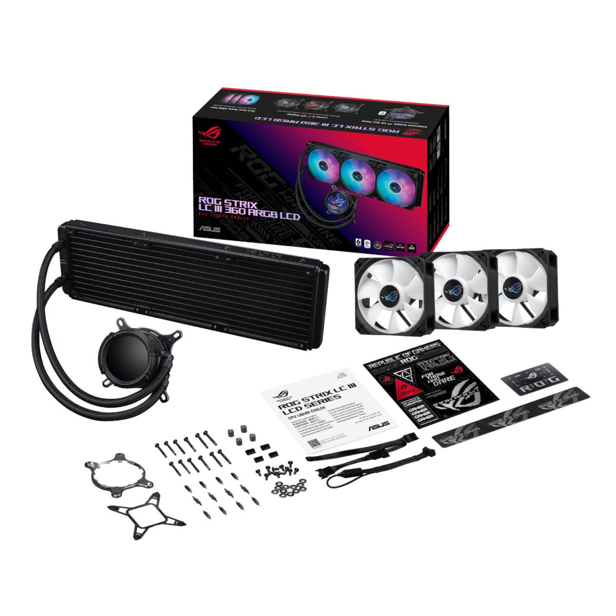 Mnm Box Deals | Asus Rog Strix Lc Iii 360 Argb Lcd All-In-One Cpu Liquid Cooler - Black Asus ROG STRIX LC III 360 ARGB LCD All-in-one CPU Liquid Cooler - Black - Image 3