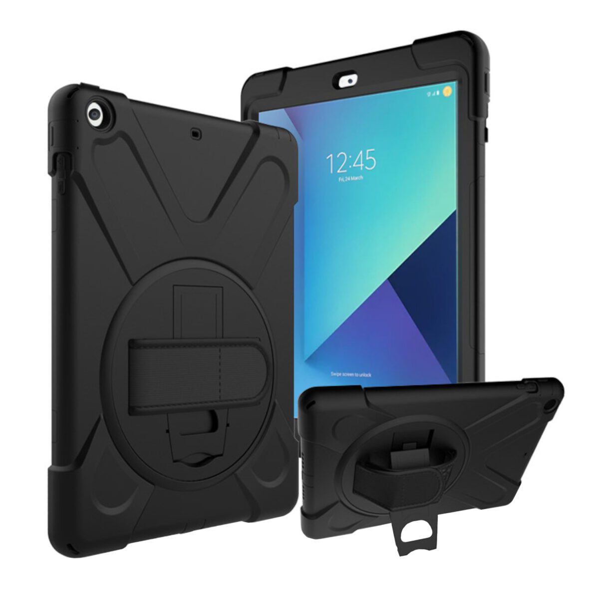 Mnm Box Deals | Port Designs Pro Shock 360 Rugged Protective And Rotative Folio For Samsung Galaxy Tab A9+ - Black Port Designs Pro Shock 360 Rugged Protective and Rotative Folio for Samsung Galaxy Tab A9+ - Black - Image 3