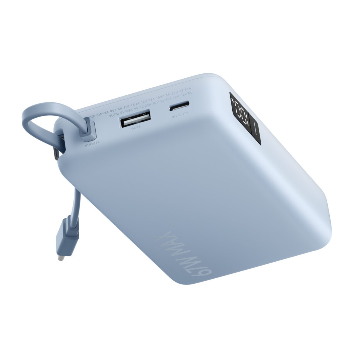 Mnm Box Deals | Xiaomi 67W Power Bank 20000 (Integrated Cable) - Ice Blue Xiaomi 67W Power Bank 20000 (Integrated Cable) - Ice Blue - Image 2