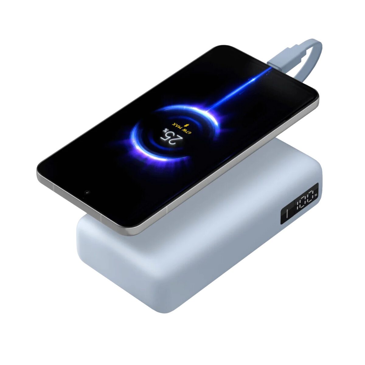 Mnm Box Deals | Xiaomi 67W Power Bank 20000 (Integrated Cable) - Ice Blue Xiaomi 67W Power Bank 20000 (Integrated Cable) - Ice Blue - Image 3