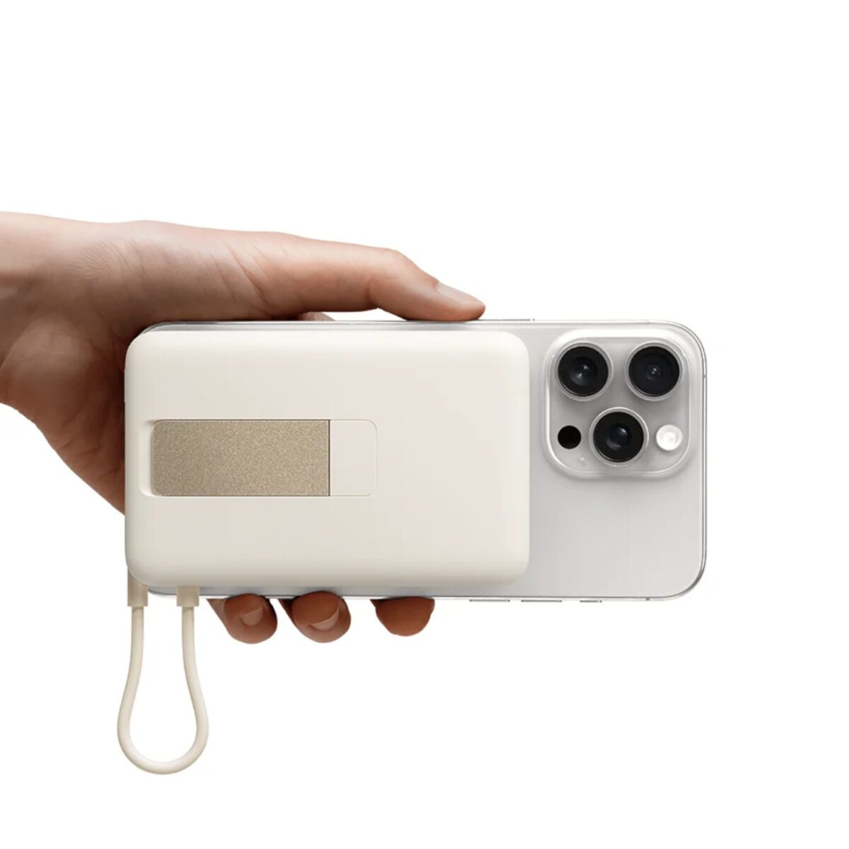 Mnm Box Deals | Xiaomi Magnetic Power Bank 10000Mah With Built-In Stand - Beige Xiaomi Magnetic Power Bank 10000mAh with Built-in Stand - Beige - Image 3