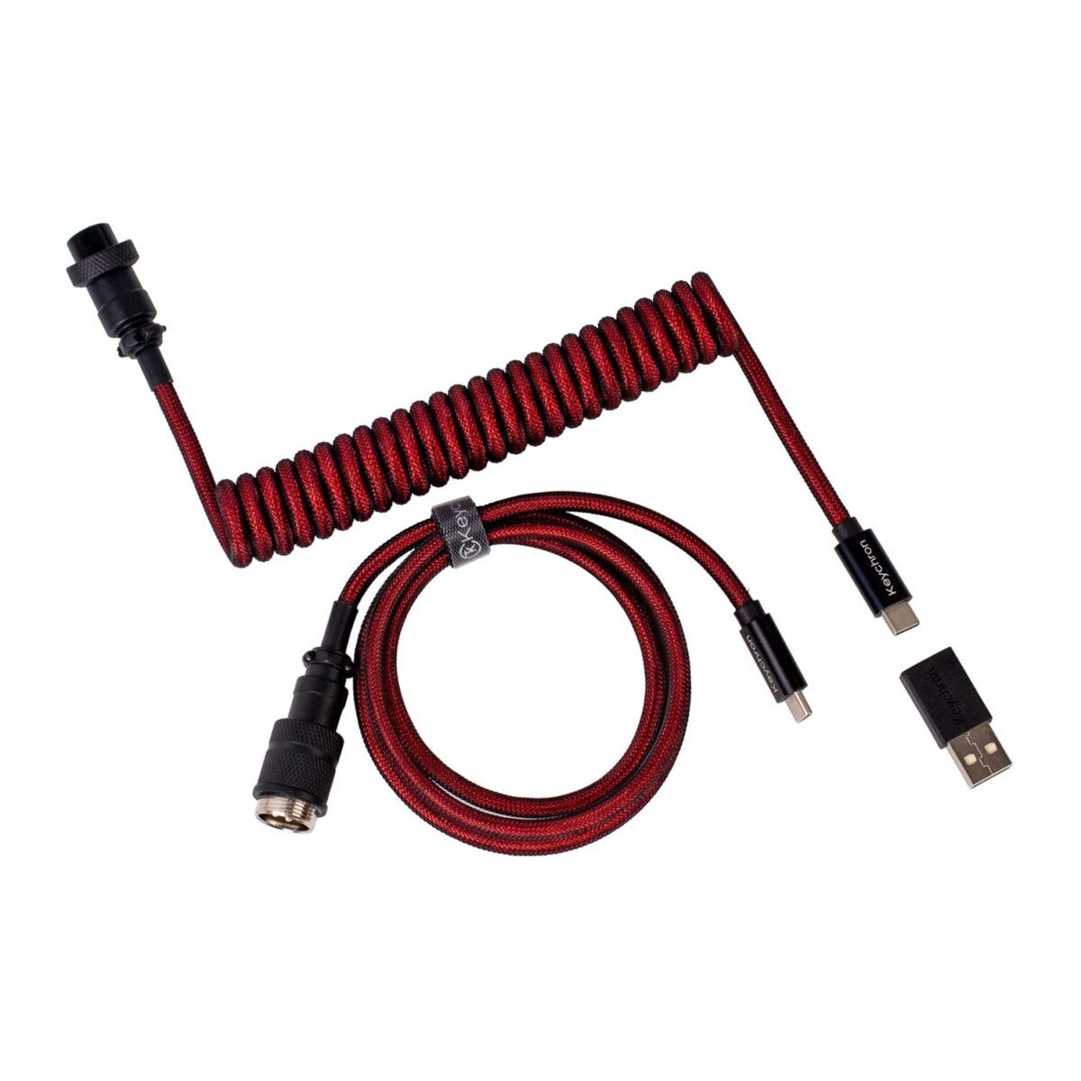 Mnm Box Deals | Keychron Coiled Aviator Cable - Red Keychron Coiled Aviator Cable - Red