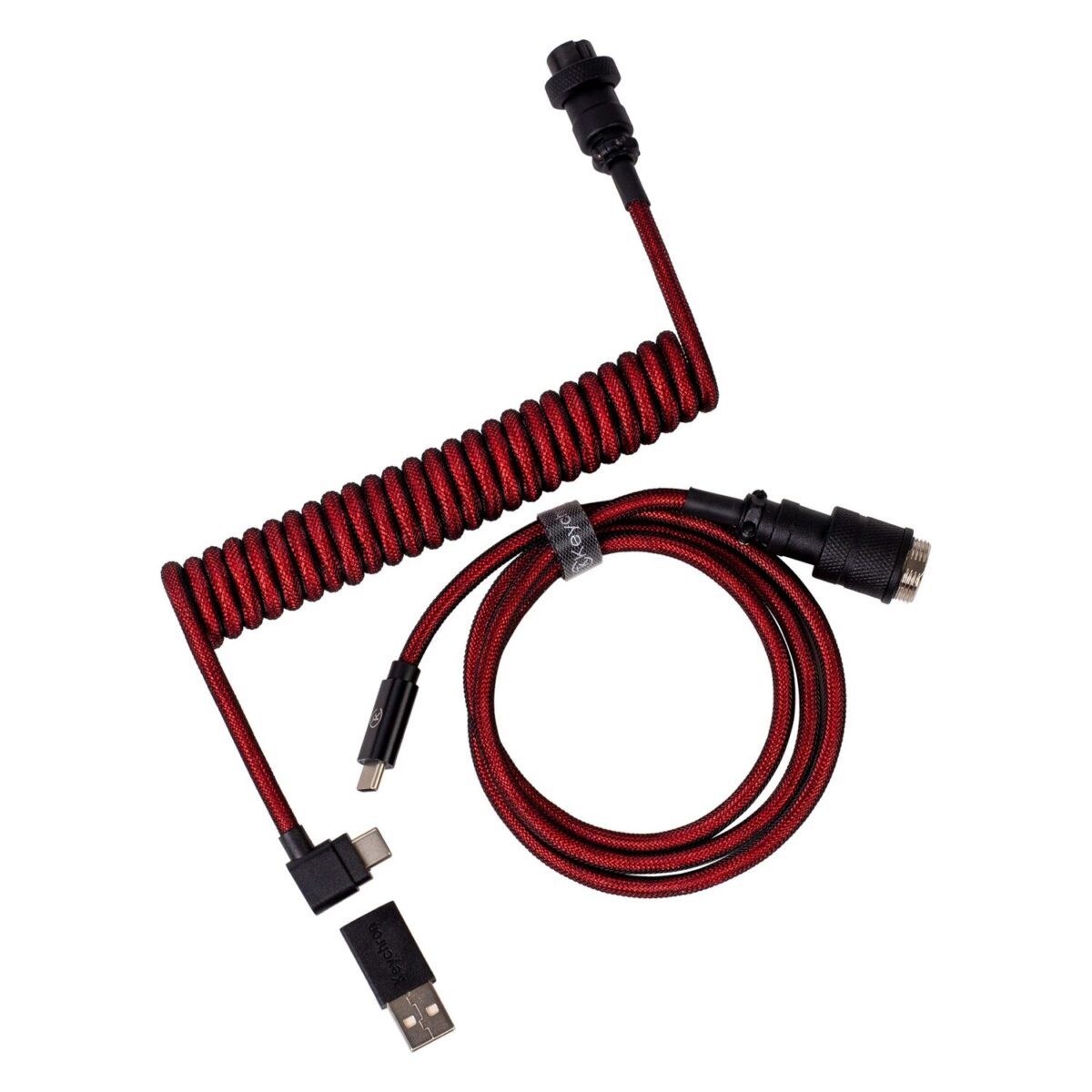 Mnm Box Deals | Keychron Coiled Aviator Cable - Red Keychron Coiled Aviator Cable - Red - Image 3