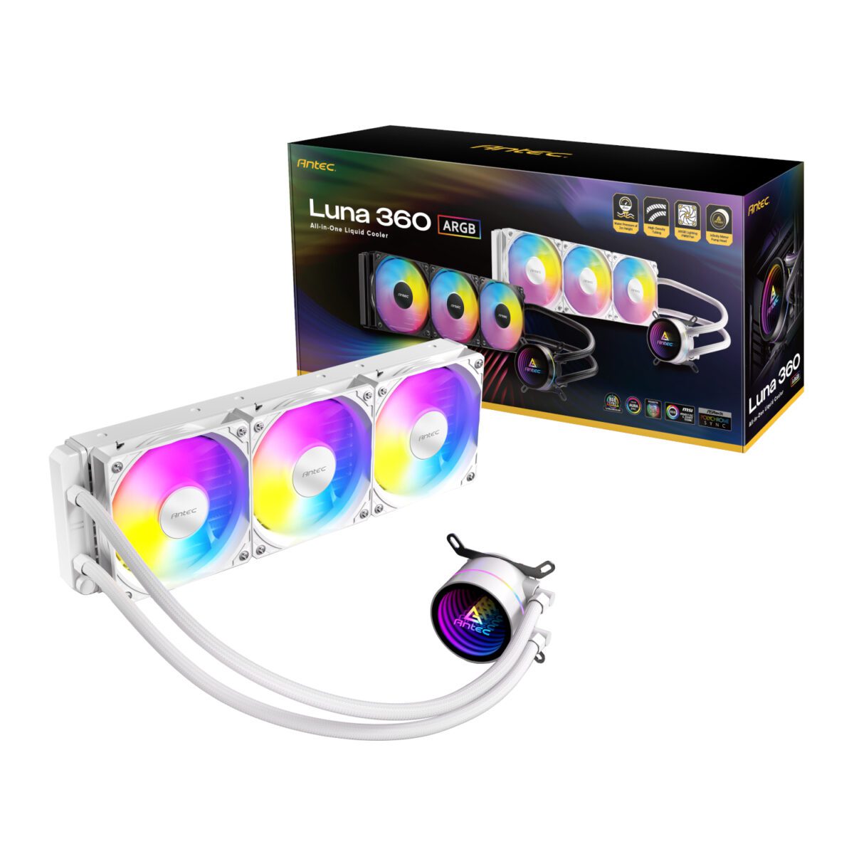 Mnm Box Deals | Antec Luna 360 Argb Cpu Liquid Cooler - White Antec Luna 360 ARGB CPU Liquid Cooler - White - Image 7