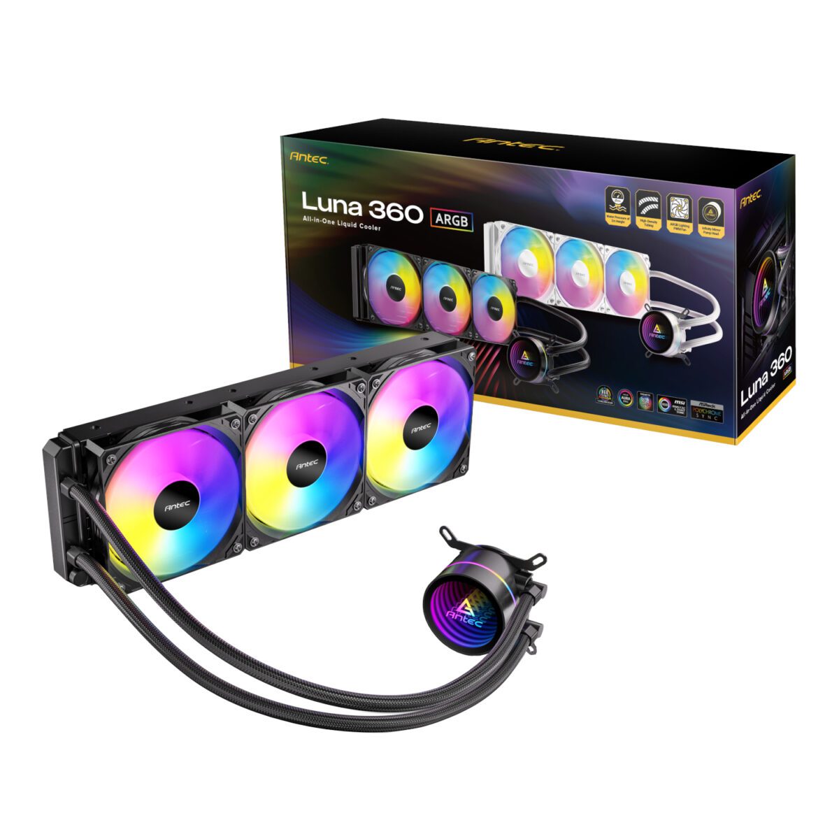 Mnm Box Deals | Antec Luna 360 Argb Cpu Liquid Cooler - Black Antec Luna 360 ARGB CPU Liquid Cooler - Black - Image 7
