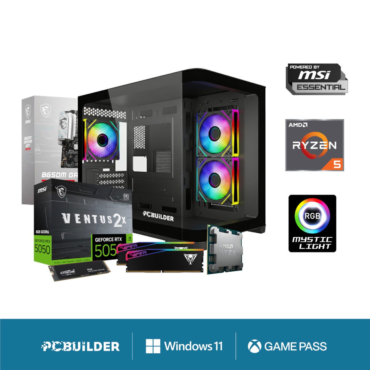 Mnm Box Deals | Pcbuilder Ryzen 5 8400F Recon Windows 11 Gaming Pc PCBuilder Ryzen 5 8400F RECON Windows 11 Gaming PC