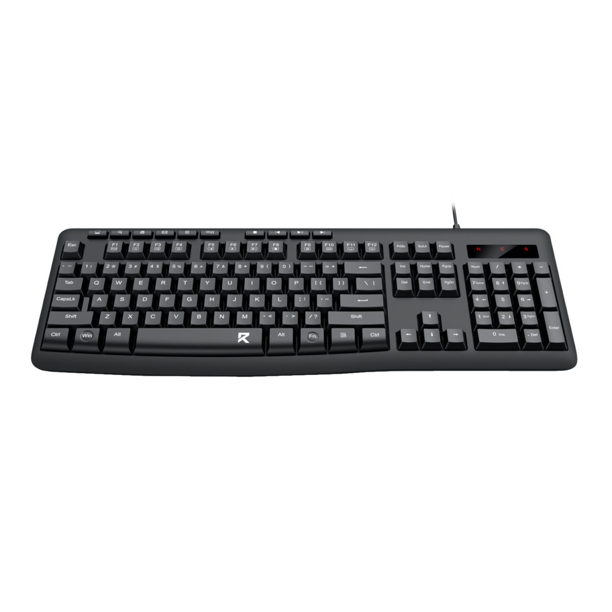 Mnm Box Deals | Redragon Bk-7366 Full-Size Ergonomic Wired Membrane Office Keyboard - Black Redragon BK-7366 Full-size Ergonomic Wired Membrane Office Keyboard - Black - Image 3