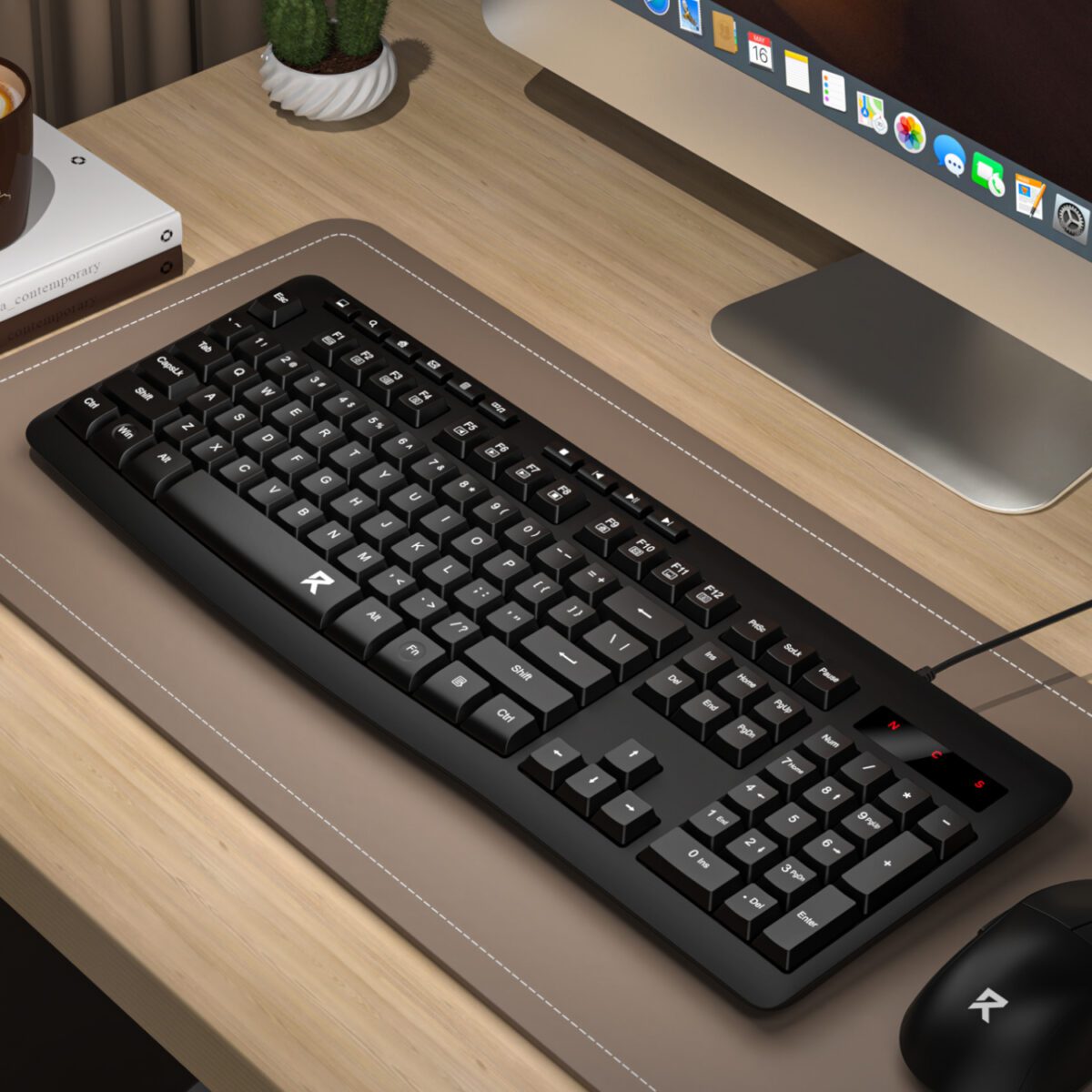 Mnm Box Deals | Redragon Bk-7366 Full-Size Ergonomic Wired Membrane Office Keyboard - Black Redragon BK-7366 Full-size Ergonomic Wired Membrane Office Keyboard - Black - Image 5