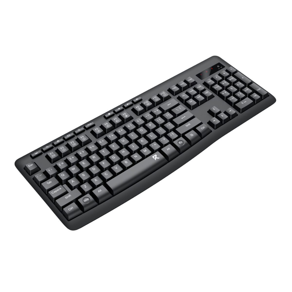 Mnm Box Deals | Redragon Bk-7367 Full-Size Ergonomic Wireless Membrane Office Keyboard - Black Redragon BK-7367 Full-size Ergonomic Wireless Membrane Office Keyboard - Black - Image 2