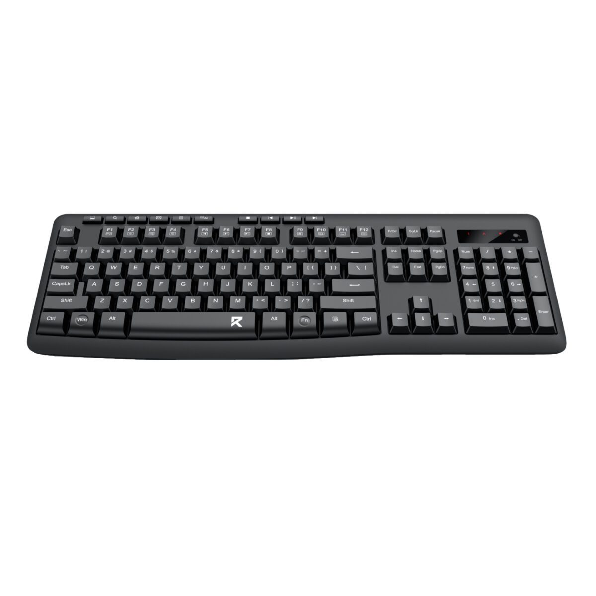 Mnm Box Deals | Redragon Bk-7367 Full-Size Ergonomic Wireless Membrane Office Keyboard - Black Redragon BK-7367 Full-size Ergonomic Wireless Membrane Office Keyboard - Black - Image 3