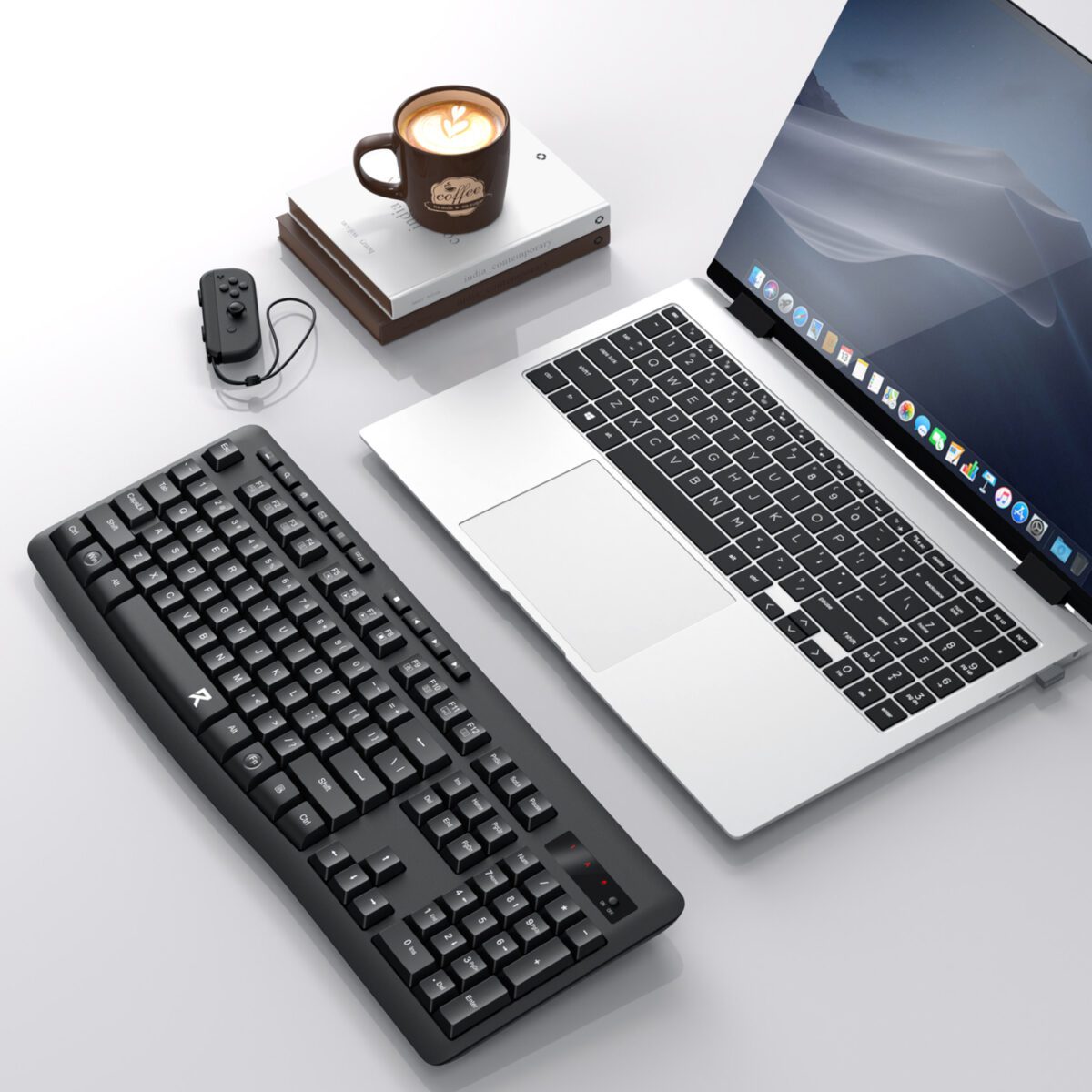 Mnm Box Deals | Redragon Bk-7367 Full-Size Ergonomic Wireless Membrane Office Keyboard - Black Redragon BK-7367 Full-size Ergonomic Wireless Membrane Office Keyboard - Black - Image 5