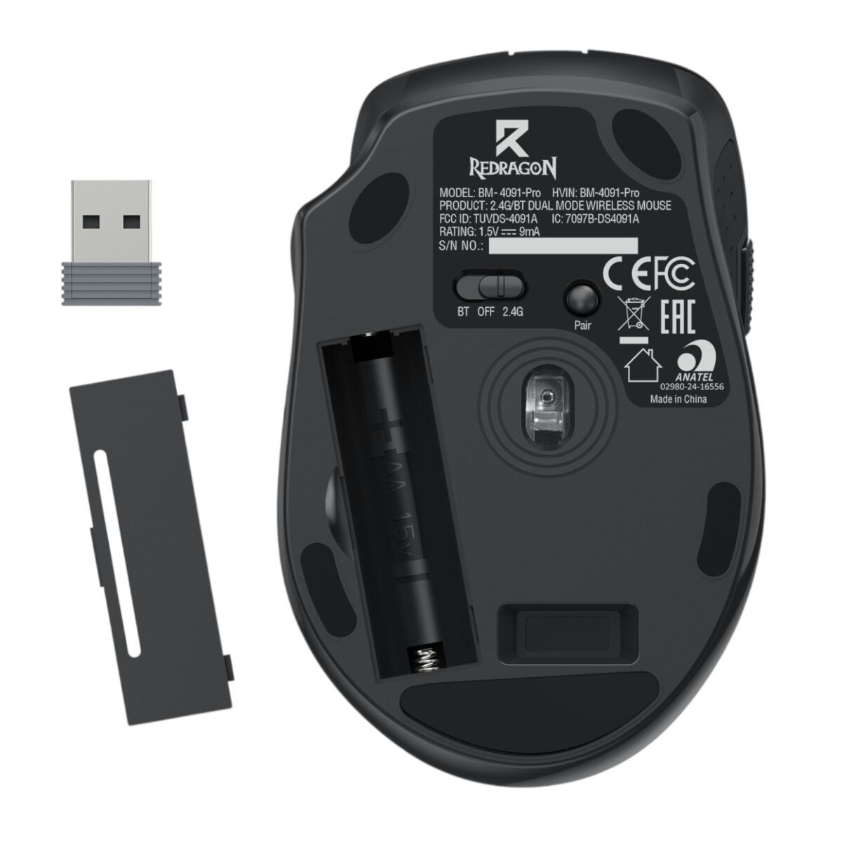 Mnm Box Deals | Redragon Bm-4091 Pro 4000 Dpi Dual Mode Wireless Office Mouse Redragon BM-4091 PRO 4000 DPI Dual Mode Wireless Office Mouse - Image 6