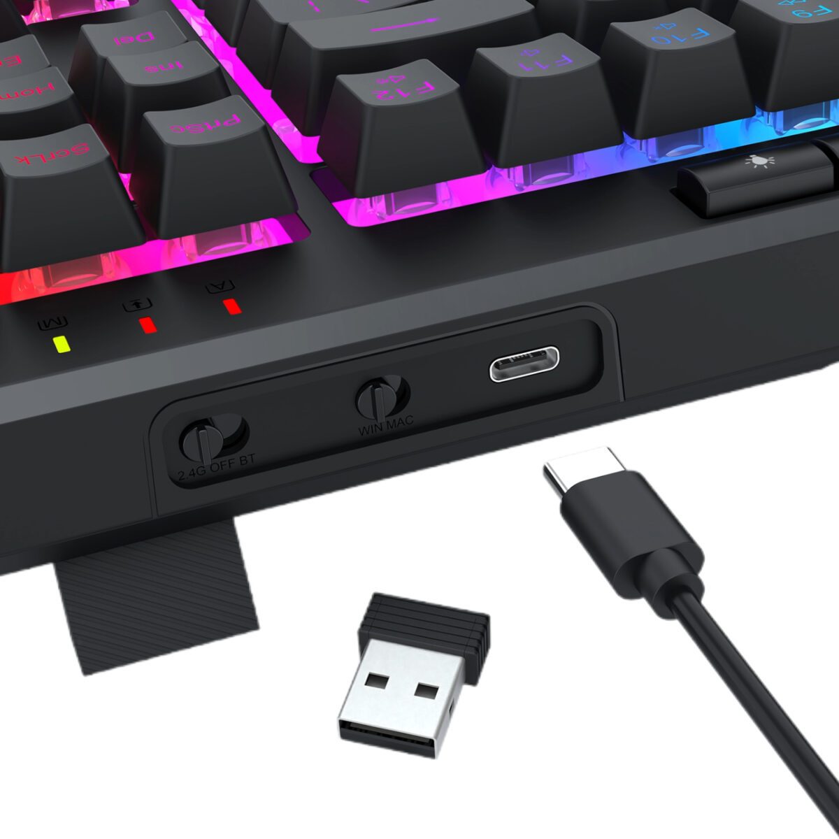 Mnm Box Deals | Redragon Shiva Pro Wireless Keyboard - Black Redragon SHIVA PRO Wireless keyboard - Black - Image 6