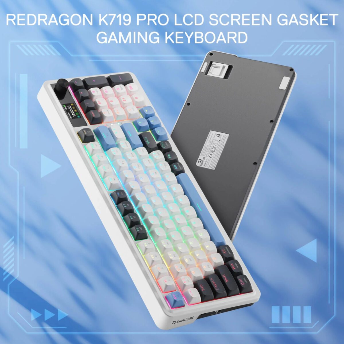 Mnm Box Deals | Redragon K719Wgb Galatin Rgb Pro Full Sized Wireless Gaming Keyboard - White Redragon K719WGB GALATIN RGB PRO Full sized Wireless Gaming Keyboard - White - Image 4