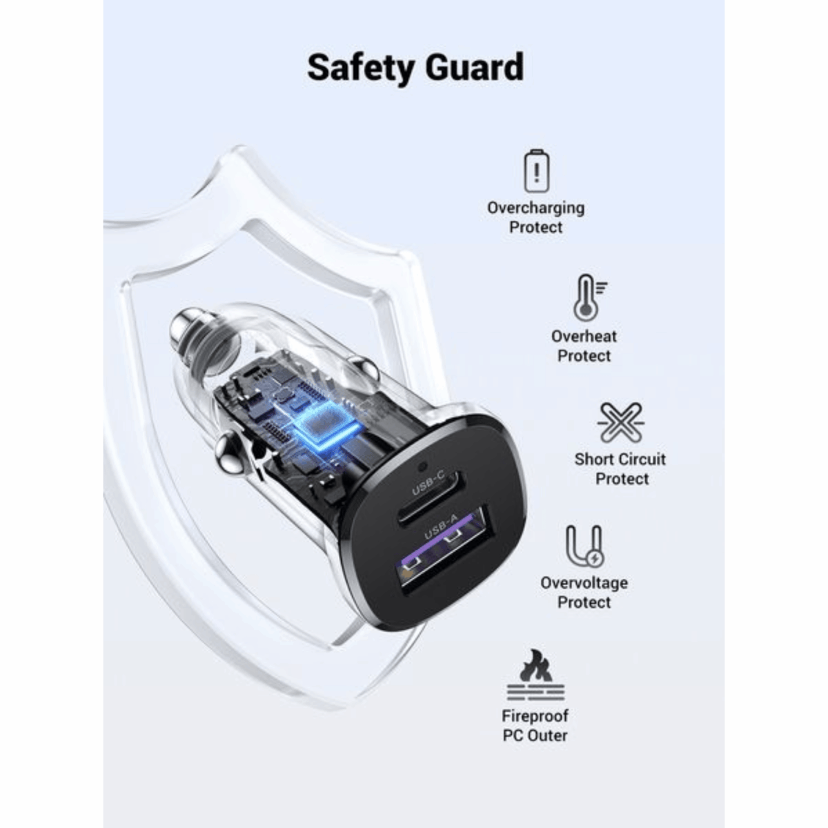 Mnm Box Deals | Ugreen Car Charger Fast Charging 30W 2Ports UGREEN Car Charger Fast Charging 30W 2Ports - Image 2