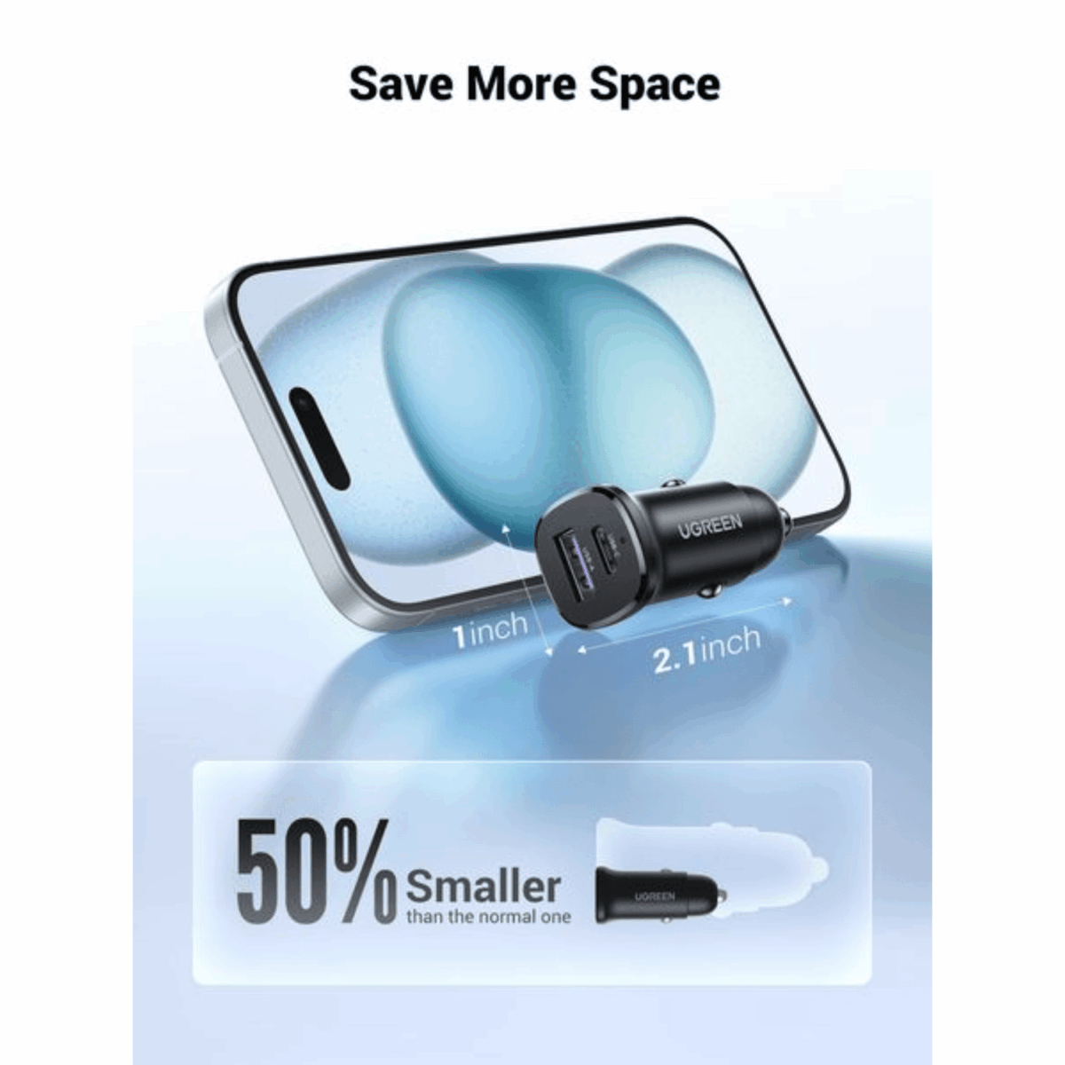 Mnm Box Deals | Ugreen Car Charger Fast Charging 30W 2Ports UGREEN Car Charger Fast Charging 30W 2Ports - Image 5