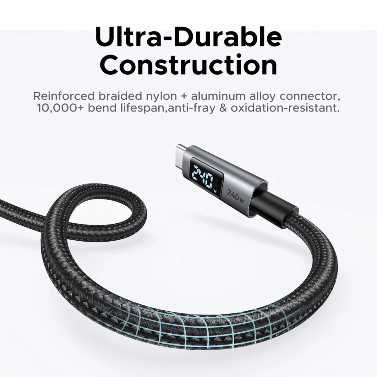 Mnm Box Deals | Ugreen 240W Usb Type-C Cable With Led Display 1M UGREEN 240W USB Type-C Cable with LED Display 1M - Image 5