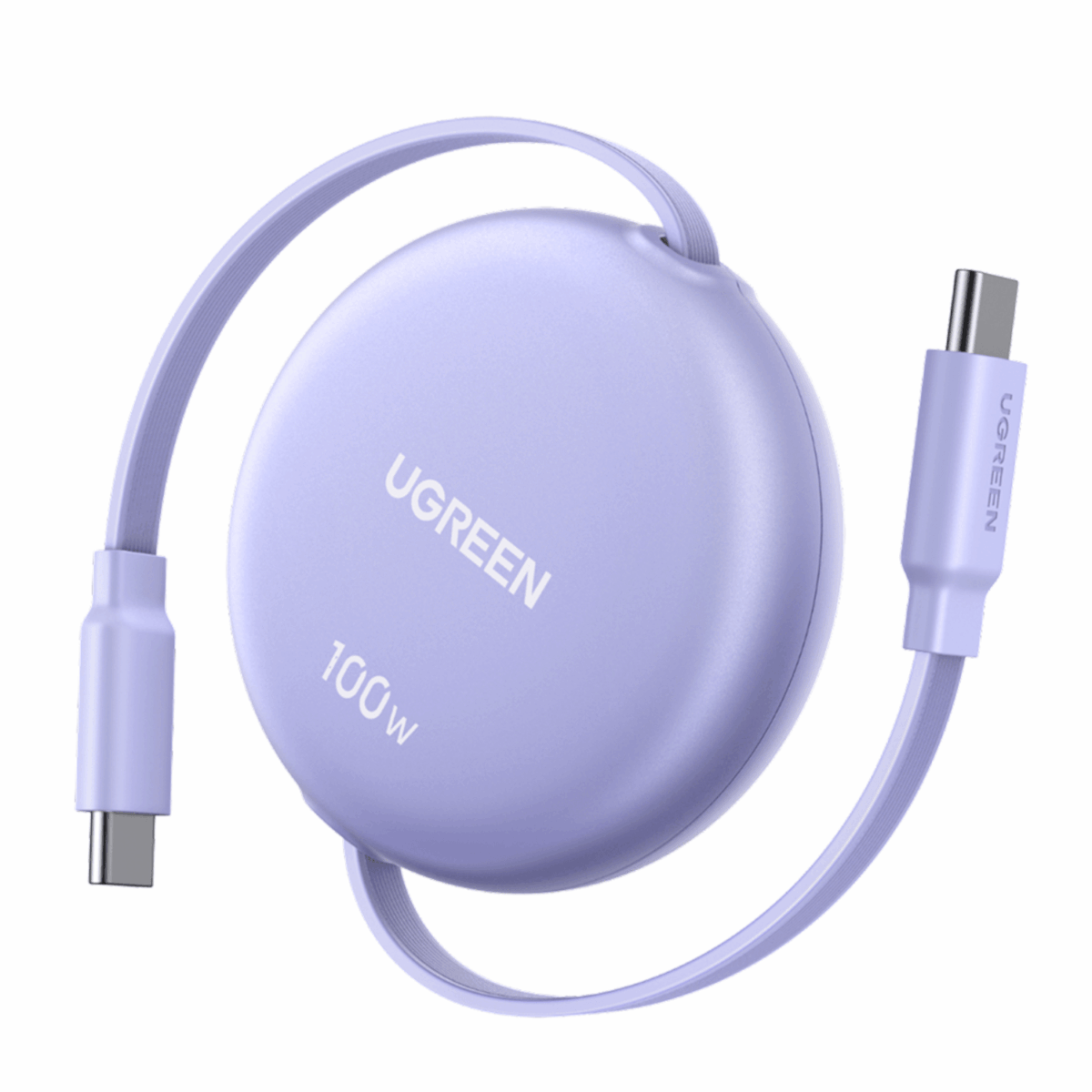 UGREEN 100W Fast Charging Retractable USB Type-C Cable 1M - Purple