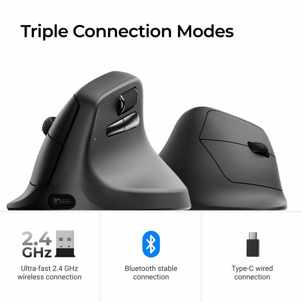 Mnm Box Deals | Keychron M5-A29 1K Wireless Mouse (Bt/2.4Ghz/Wired) - Black Keychron M5-A29 1K Wireless Mouse (BT/2.4GHz/Wired) - Black - Image 7