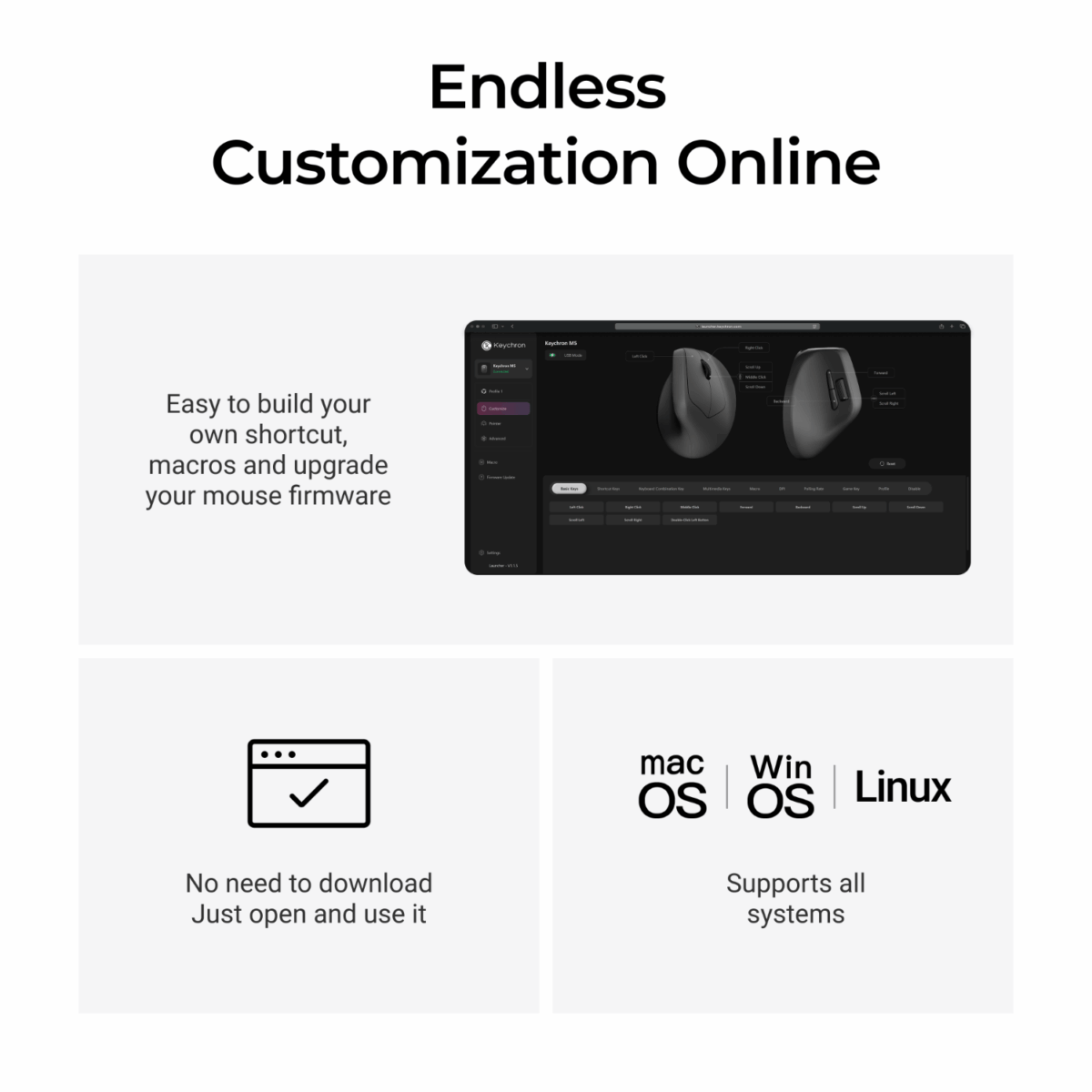 Mnm Box Deals | Keychron M5-A29 1K Wireless Mouse (Bt/2.4Ghz/Wired) - Black Keychron M5-A29 1K Wireless Mouse (BT/2.4GHz/Wired) - Black - Image 8