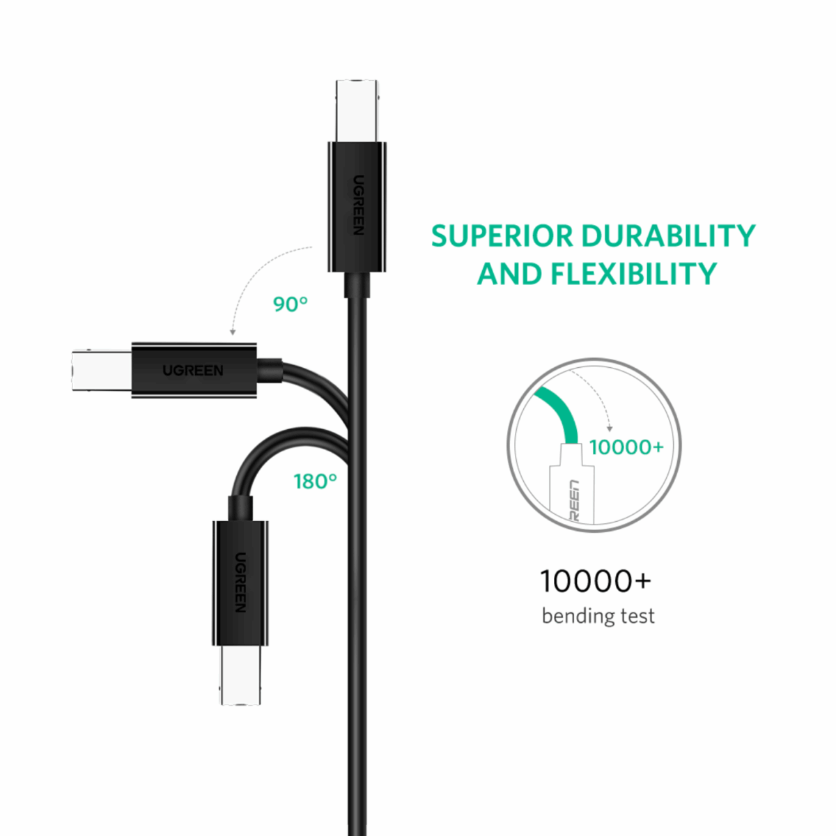 Mnm Box Deals | Ugreen Usb Type-C To B Male Printing Cable 2M - Black UGreen USB Type-C to B Male Printing Cable 2m - Black - Image 4