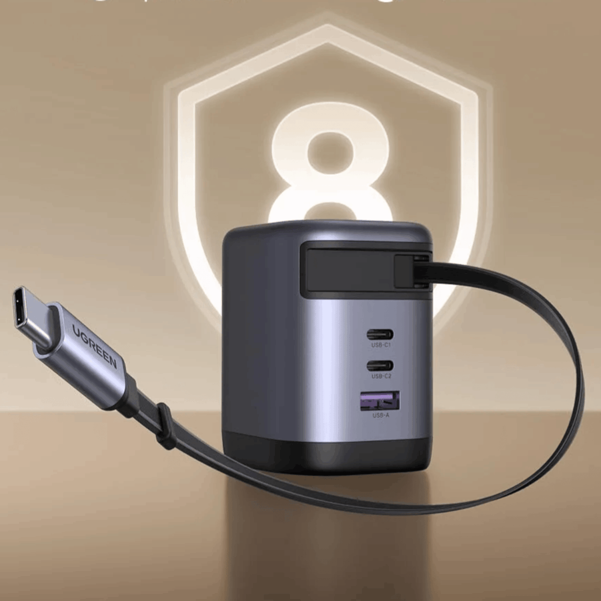 Mnm Box Deals | Ugreen Nexode 100W Charger With Retractable Usb Type-C Cable UGREEN Nexode 100W Charger with Retractable USB Type-C Cable - Image 3