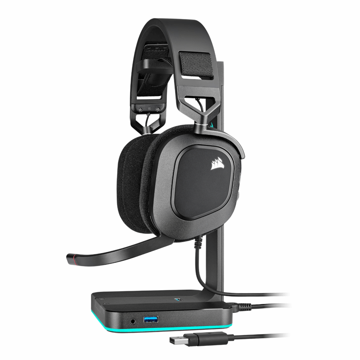 Mnm Box Deals | Corsair Hs80 Rgb Usb Wired Over-Ear Gaming Headset — Carbon Black Corsair HS80 RGB USB Wired Over-Ear Gaming Headset — Carbon Black - Image 5