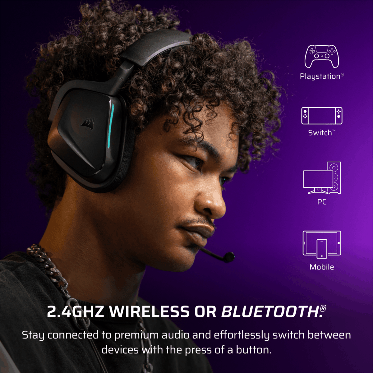 Mnm Box Deals | Corsair Void Wireless V2 Gaming Headset - Carbon CORSAIR VOID WIRELESS v2 Gaming Headset - Carbon - Image 12