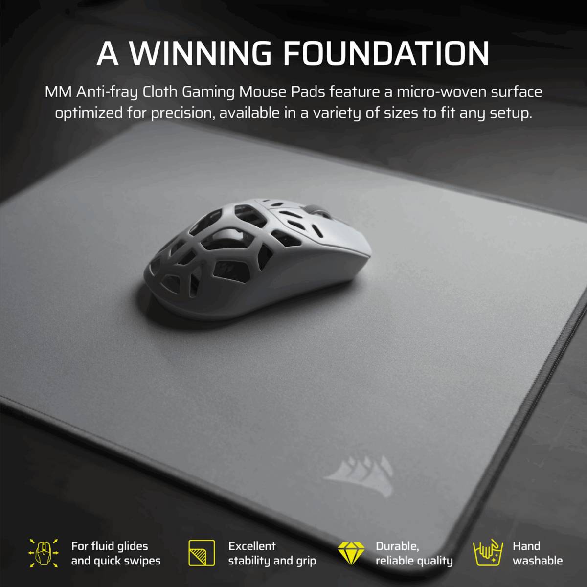 Mnm Box Deals | Corsair Mm Anti-Fray Cloth Medium Gaming Mouse Pad – Gray Corsair MM Anti-fray Cloth Medium Gaming Mouse Pad – Gray - Image 6