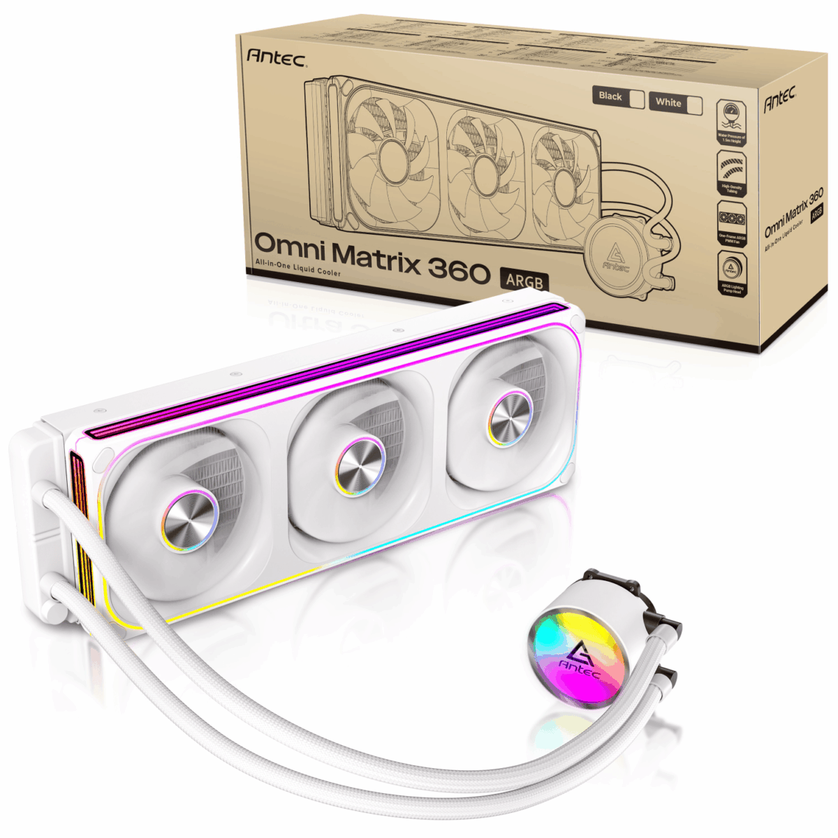 Mnm Box Deals | Antec Omni Matrix 360 Argb Cpu Liquid Cooler White Antec Omni Matrix 360 ARGB CPU Liquid Cooler White - Image 10