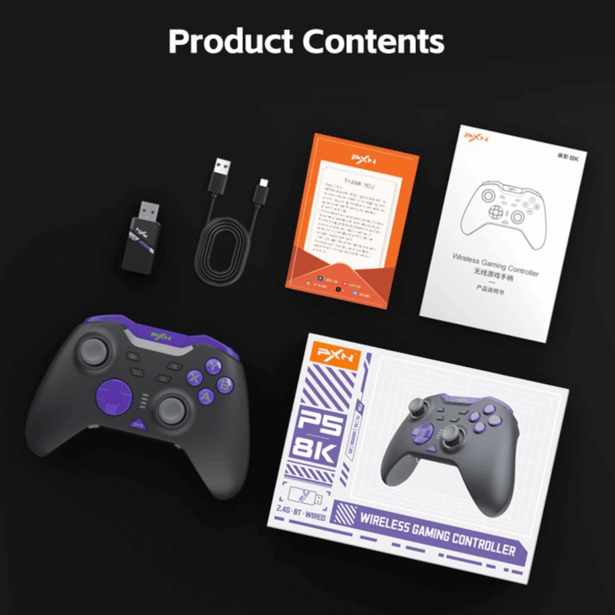 Mnm Box Deals | Pxn P5 8K Wireless Gaming Controller - Black (Pc/Switch/Android/Ios) PXN P5 8K Wireless Gaming Controller - Black (PC/Switch/Android/iOS) - Image 7