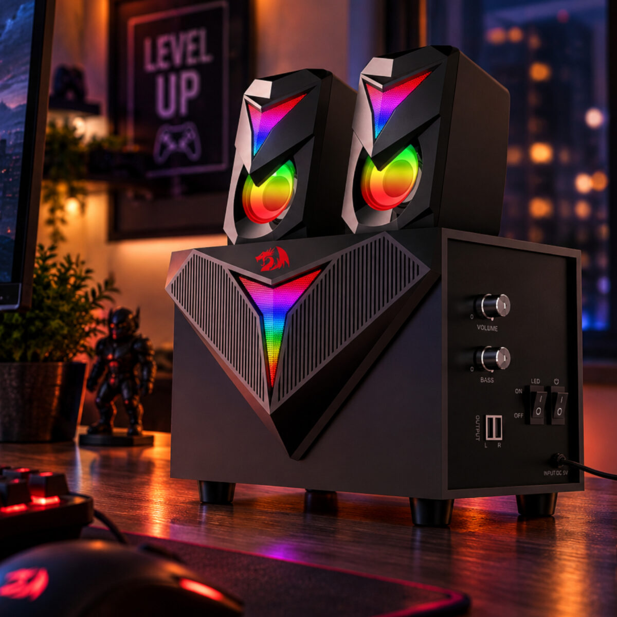 Mnm Box Deals | Redragon 2.1 Satellite Speaker Toccata Rgb 11W Gaming Speaker - Black REDRAGON 2.1 Satellite Speaker TOCCATA RGB 11W Gaming Speaker - Black - Image 7